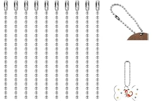100 Pcs Ball Bead Chain 10cm Long 2.4mm Diameter, Bead Chain Metal Ball Chain for Ornament Key Rings Jewelry Making