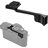 Thumb Up Grip for Leica D-LUX8 DLUX8, Aluminum Alloy Thumb Grip with Hot Shoe Cover Protector Thumb Rest Support Holder, Not Affect The Use of DLUX8 Camera Buttons, D-LUX 8 Camera Accessories - Black
