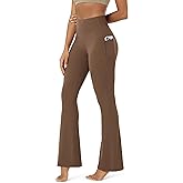 ODODOS Cloud Feeling Flared Pants with Pocket for Women High Waist Casual Bootcut Yoga Pants, 30"/32" Inseam