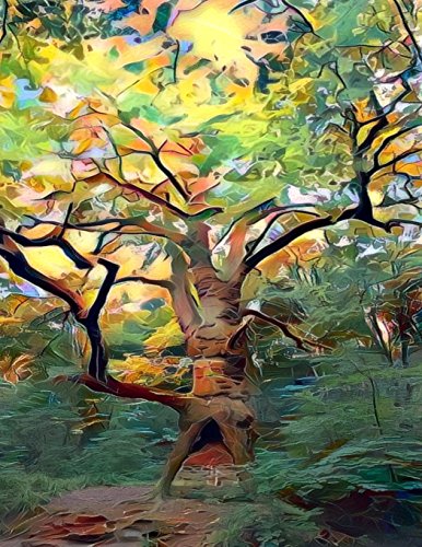 Notebook: Tree Painting Graphic 8.5 X 11 202 Lined Pages Notebook Paperback – July 25, 2017