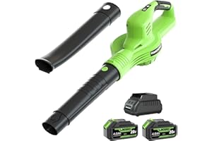 Leaf Blower Cordless, 20V Electric Cordless Leaf Blower with 8000mAh Battery and Charger, 2 Speed Modes, 150MPH Lightweight B