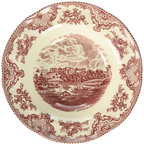 Johnson Brothers Old Britain Castles 8-1/2-Inch Rim Soup Bowl, Pink
