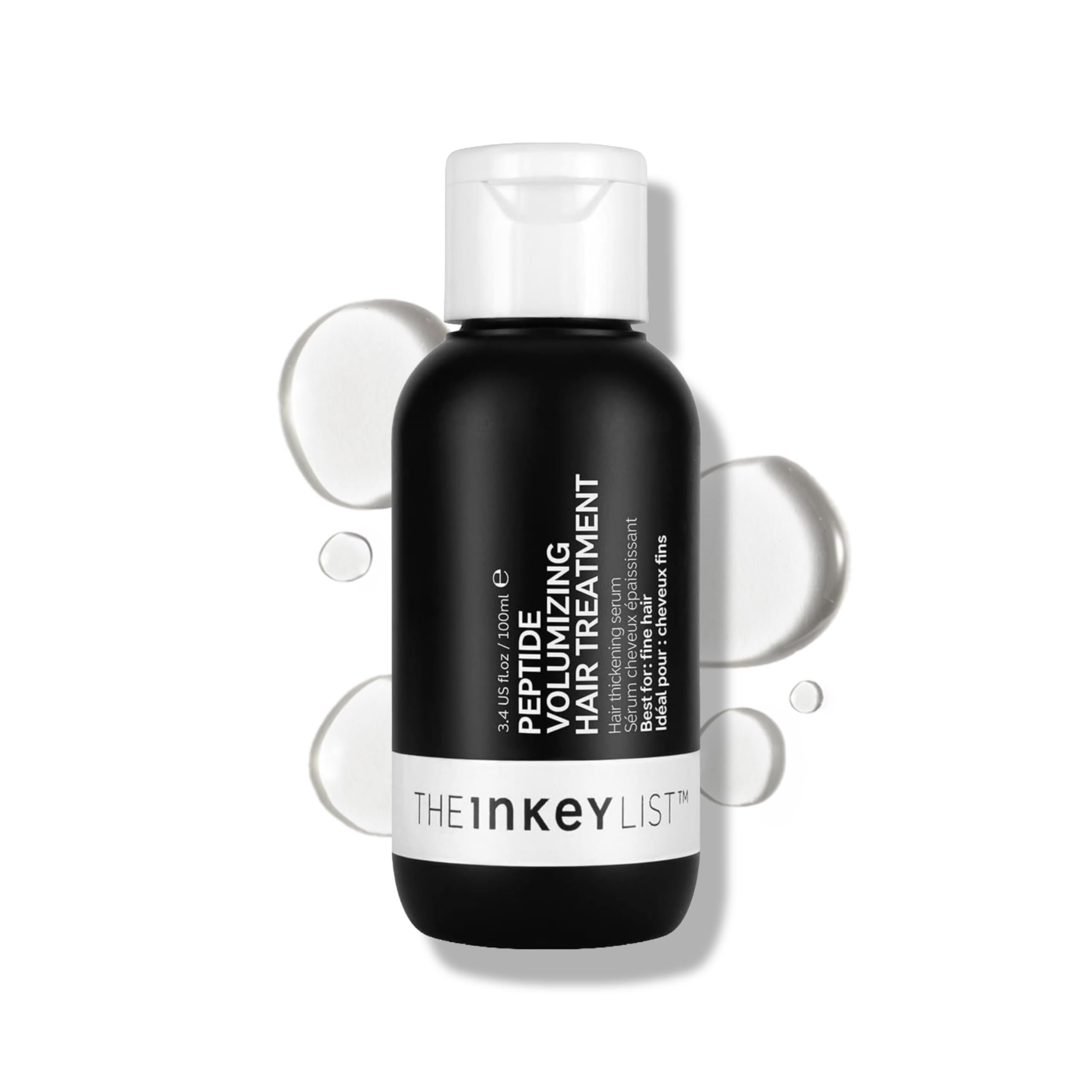 The Inkey List Peptide Volumizing Hair Treatment 100ml, For Thicker, Fuller Hair, Combats Limp Hair, Fragrance Free, Suitable For All Hair Types