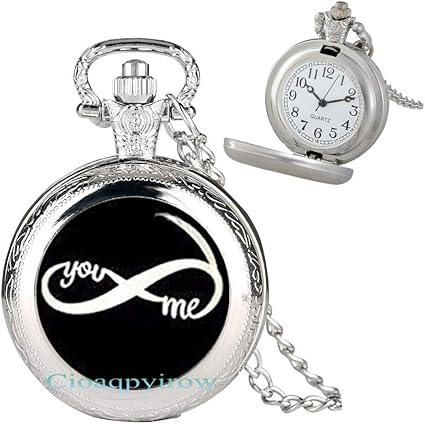 Amazon Com Cioaqpyirow You And Me Infinity Symbol Pocket Watch Necklace Delicate Pocket Watch Necklace Infinity Charm Gift For Her Infinity Jewelry Ho0e389 Sports Outdoors amazon com