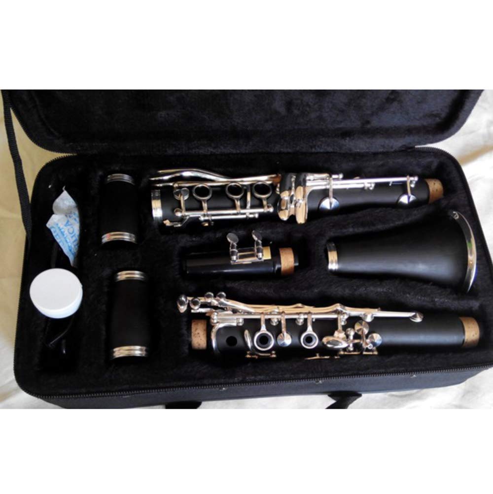 クラリネット 調整可能な17キーベークライトクラリネット ニッケルメッキボタン 楽器パッケージ付き B07mdfrqpn クラリネット 格安販売中