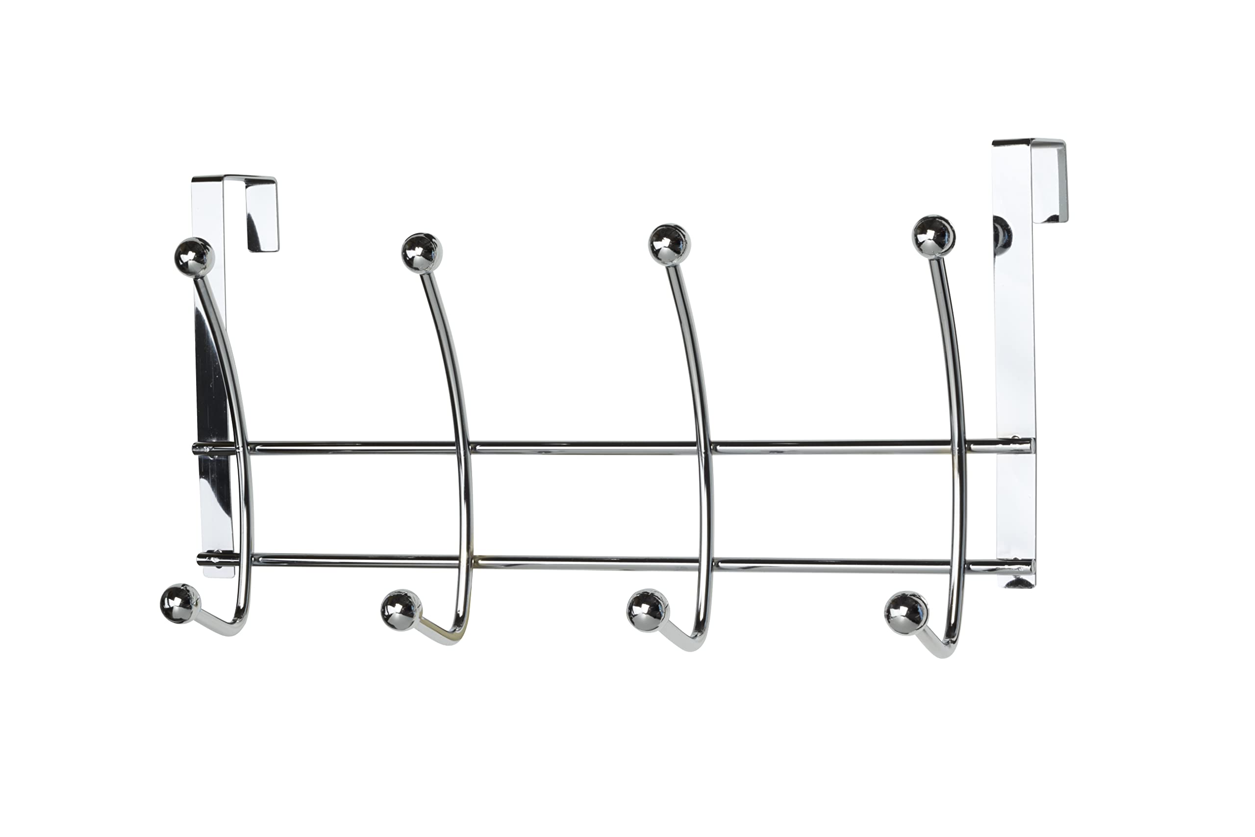Croydex Chrome Over Door Ball Multi Towel Robe Hook, 5 Year Rust Free Guarantee