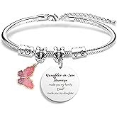 Aelciyue Daughter-in-law Gifts from Mother-in-law - Christmas Mothers Day Birthday Wedding Valentines Day Gifts for Daughter-in-law Unique Butterfly Link Bracelets for Women The Marriage Gift