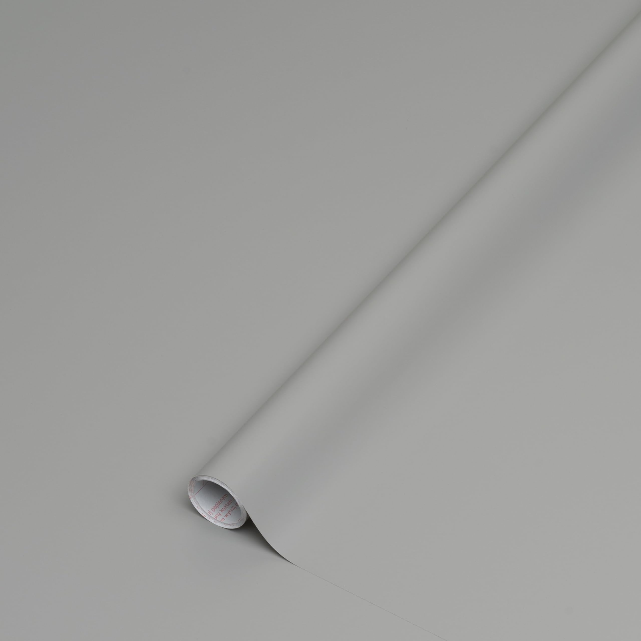 d-c-fix vinyl wrap Gray matt plain 90 cm x 2,1 m - sticky back plastic roll for furniture, kitchen & cupboards - contact paper sticker self adhesive film