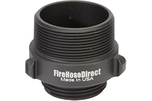 FireHoseDirect Aluminum 2 inch NPT to 1 1/2 inch NH Double Male Fire Hose Adapter