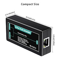 VIMIN 2-Port Gigabit PoE Extender, 1 in 2 Out