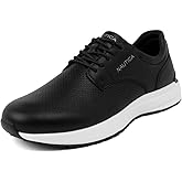 Nautica Men’s Lace Up Dress Shoes – Casual Sporty Sneakers with Vegan Leather Upper and Cushioned Sole - Atwood