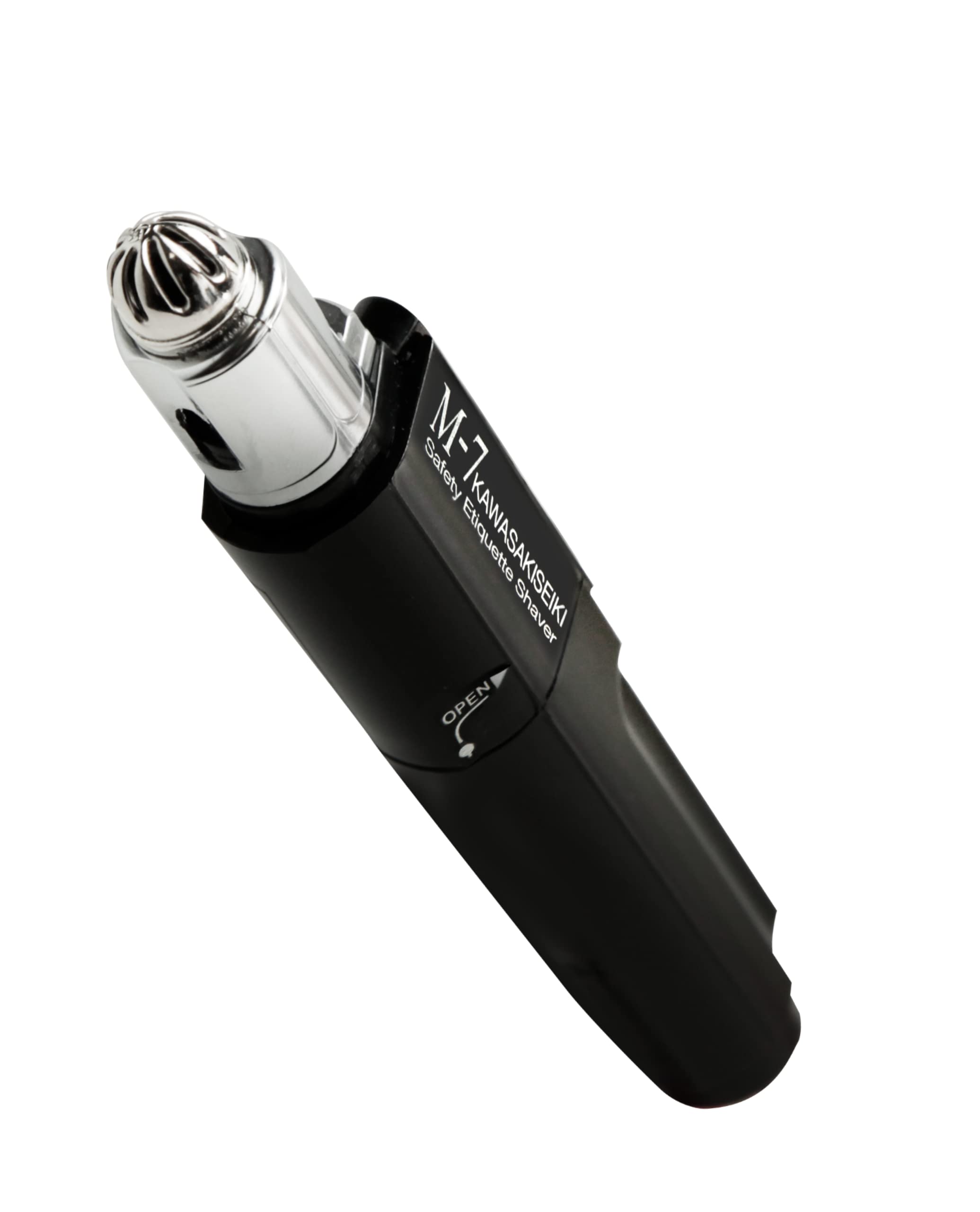 Photo 1 of KAWASAKISEIKI M-7 Nose Hair Trimmer – Multifunctional Nose, Ears and Eyebrows Hair Trimmer for Men with Nickel Sterilized Coating and Self-Cleaning Water Resistant Design – Travel Pouch Included