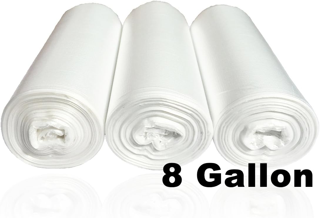 8 Gallon Medium Garbage Bags, Clear Waste Basket Liners Trash Bags Plastic Bags, 90 Counts