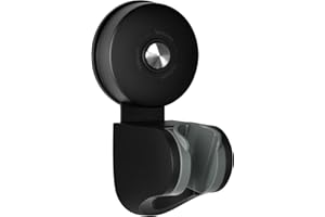 YOHOM Handheld Shower Head Holder Bracket Suction Cup Adjustable Stainless Steel Vacuum Shower Wand Hose Holder for Sprayer Nozzle Removable Bathroom Shower Accessory Clip Wall Mount Matte Black