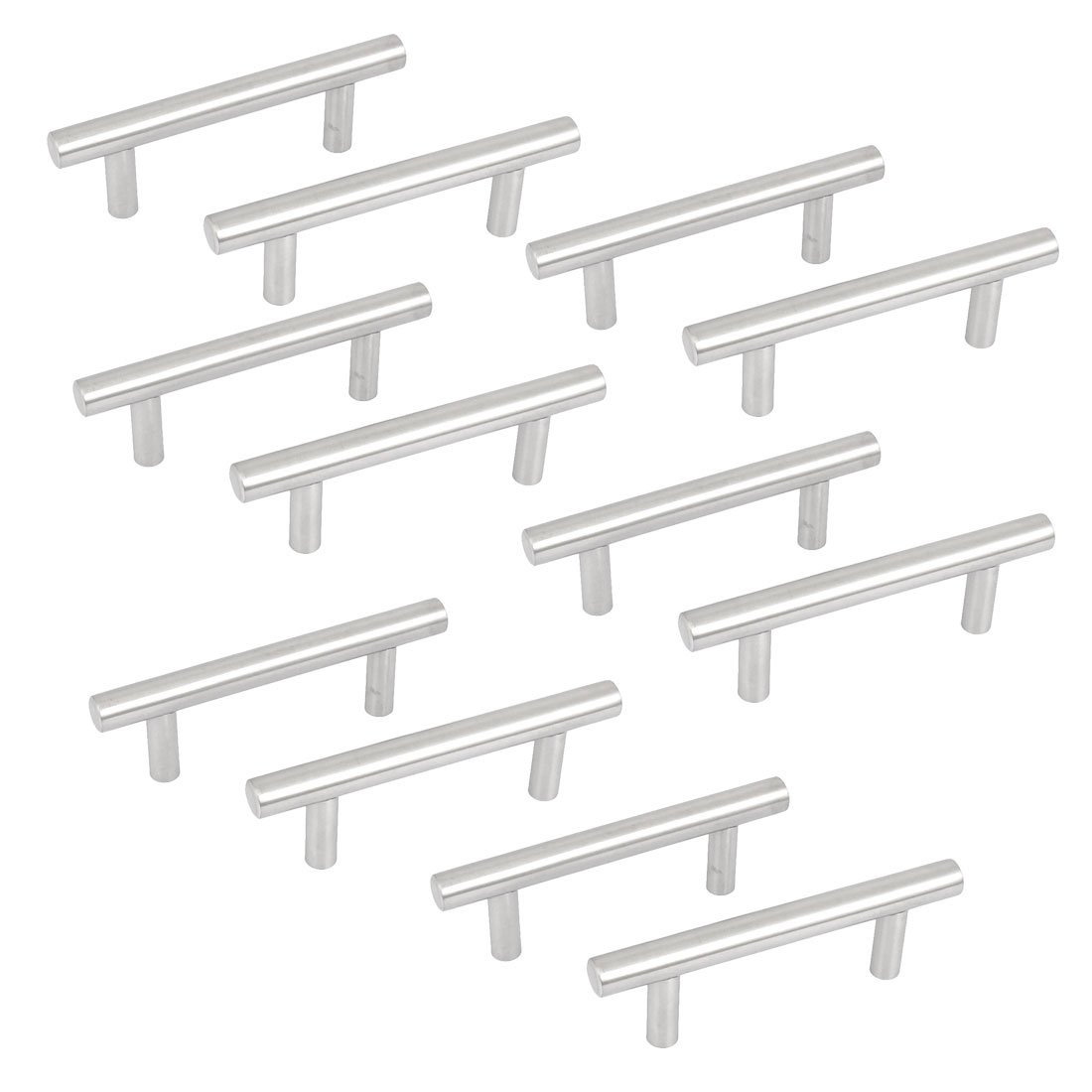 Sourcingmap 64mm Mount Distance Kitchen Cupboard Cabinet Drawer T Bar Pull Handles 12pcs