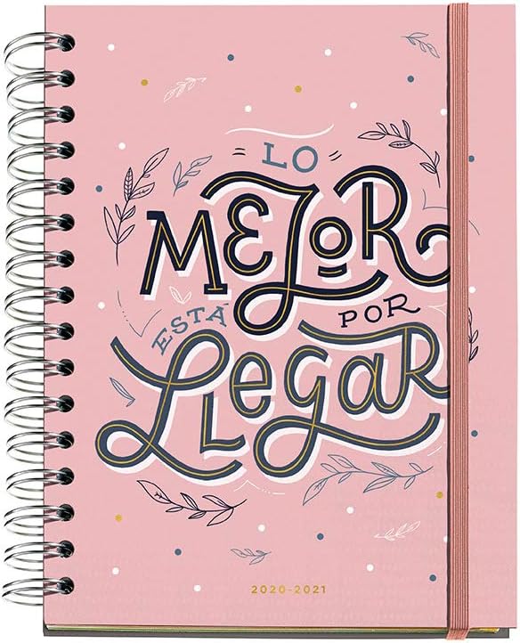 MIQUELRIUS 2021 Happy Letters Annual Diary, Catalan, Week View, Size 155 x 213 mm (~A5), Paper 90 g