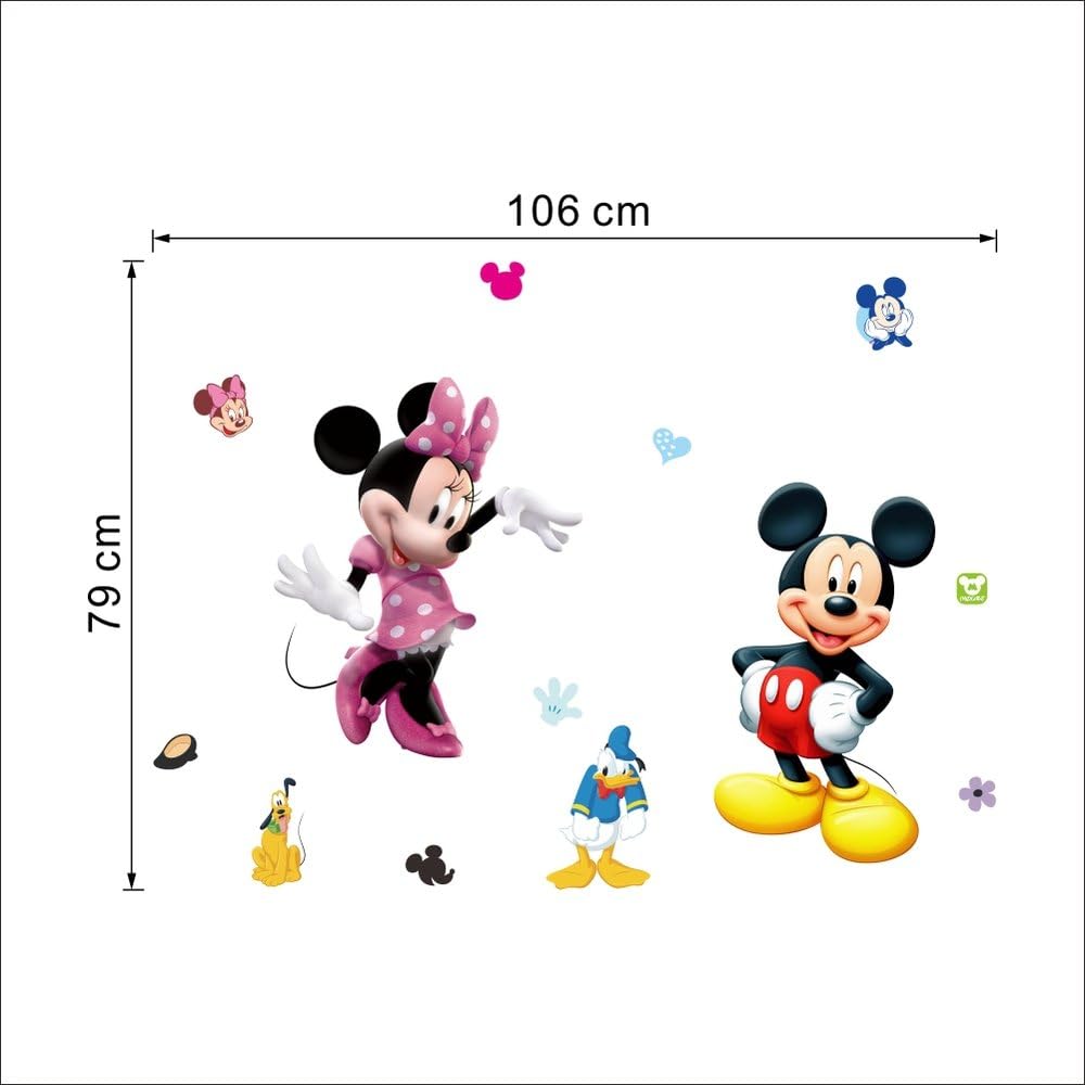A Sticker Mickey Et Minnie Mouse Autocollants Maison Bebe Pour Mur Chambre Denfant Chambre Bebe Art Pepiniere Parc