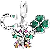 LONGLUCK 925 Sterling Silver Charms for Bracelets and Necklaces Beads Charms Jewelry Mother's Day Gift for Women