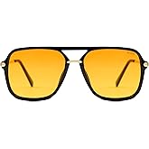 SOJOS Sunglasses for Women & Men, Square, Retro, Polarized Lens, Trendy Aviator, 90s Shades