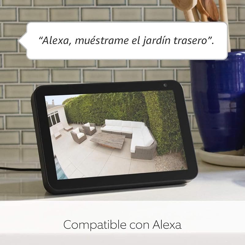 Ring camera pro com holofotes com fio (floodlight cam wired pro) | câmera de vigilância externa com vídeo hdr 1080p, detecção de movimento 3d, vista panorâmica e sirene | ring protect 30 dias grátis
