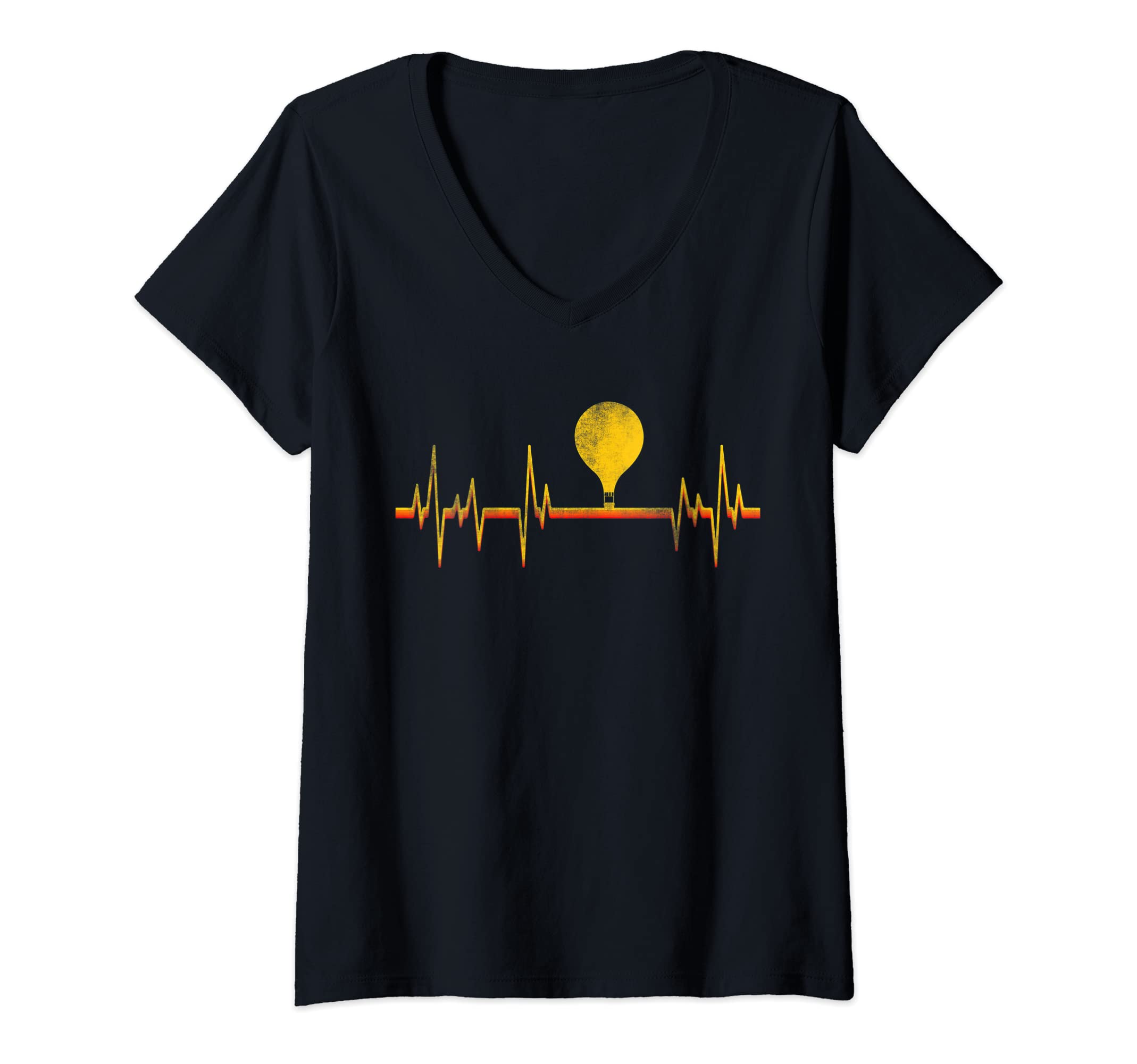 Womens Hot Air Balloon Vintage Hot Air Balloons V-Neck T-Shirt