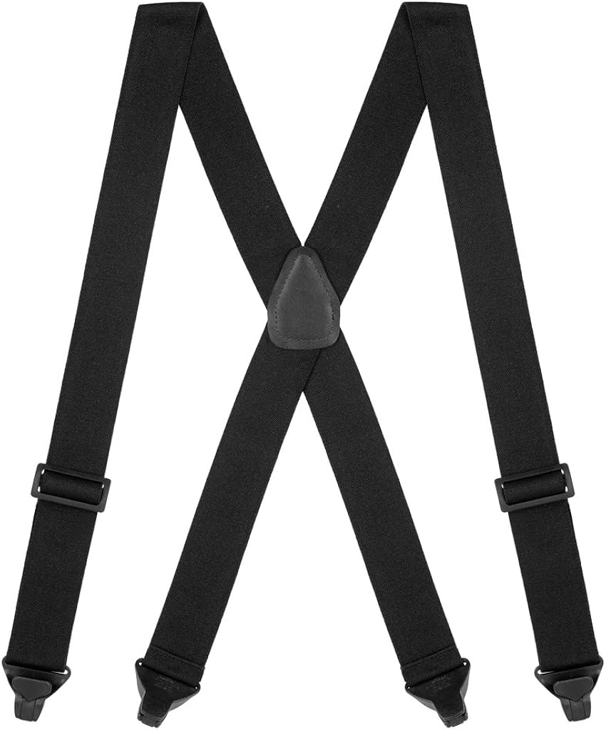SuspenderStore Men's Black AIRPORT FRIENDLY Suspenders
