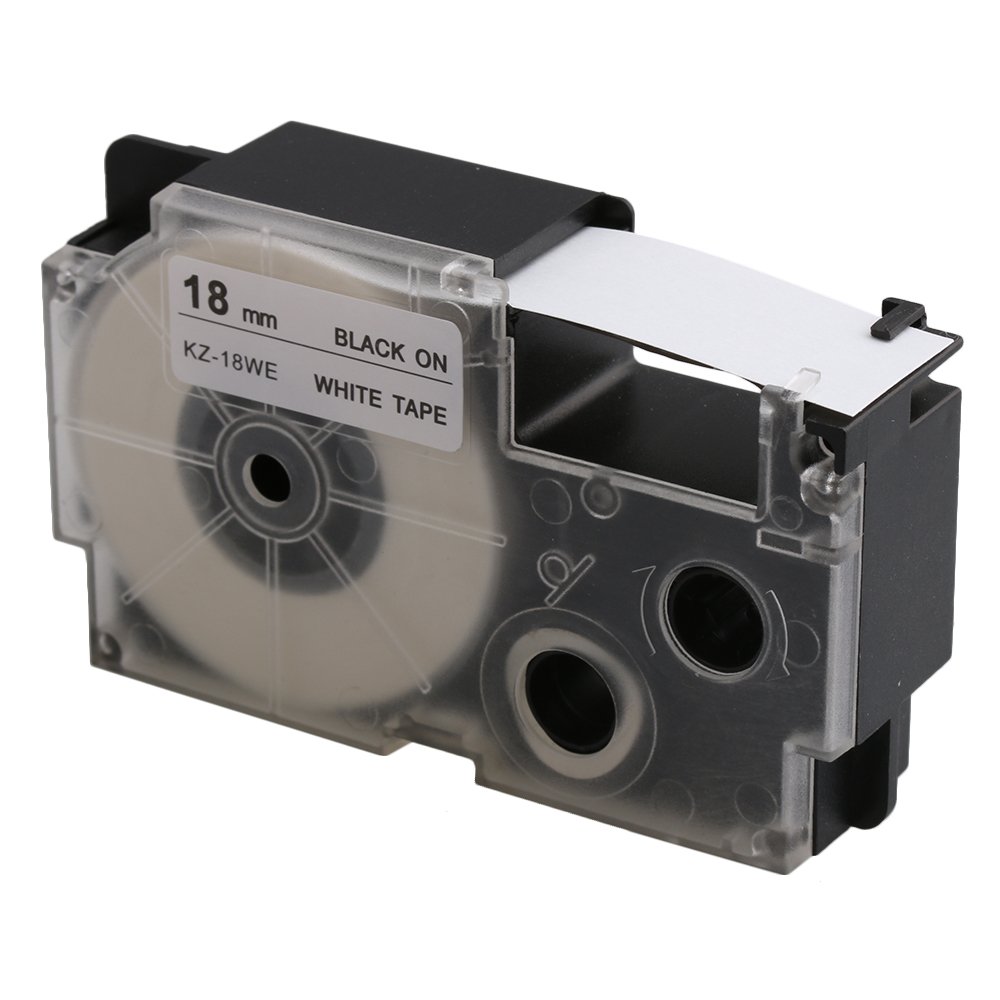 Amazon.com: Mxfans KR-18WE Label Tape Cassette for KL-780 KL-60 for Manual  Label Printer: Office Products