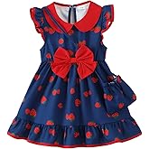 Saeaby Little Toddler Girl Peter Pan Collar Dress Summer Clothes Ruffle Sleeveless Kids Dresses Causal Sundress Girl Outfits