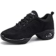 CERYTHRINA Women's Jazz Shoes Lace-up Sneakers Modern Dance Shoes Platform Walking Dance Shoes
