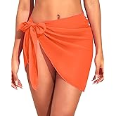 Holipick Sarong Cover Up Wrap Skirt Bathing Suit Sheer Swimsuit Sarong for Beach Chiffon Coverup
