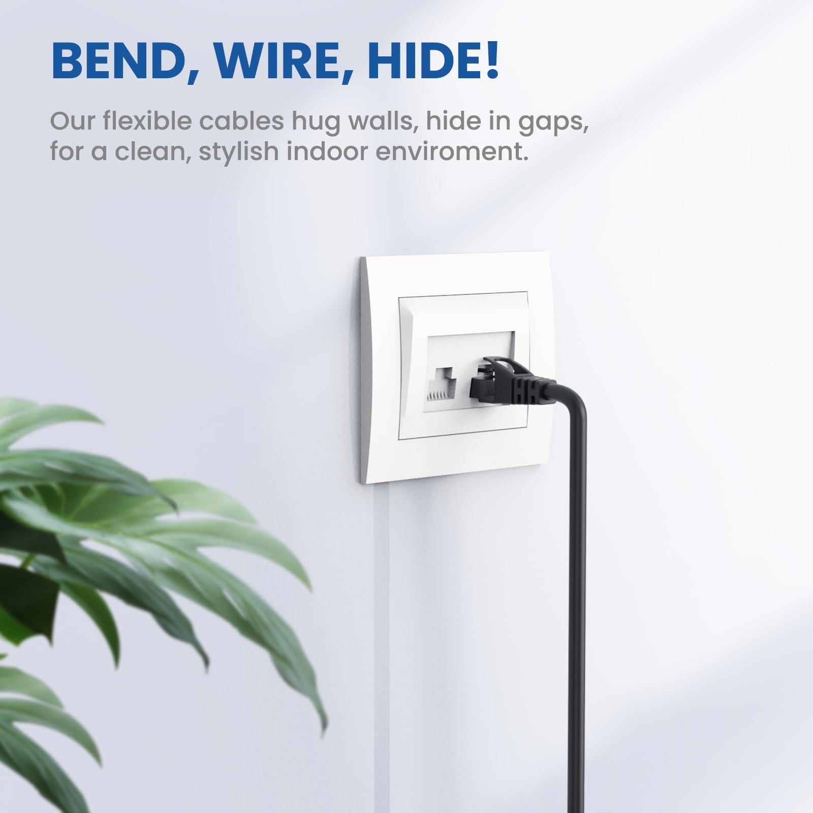 Ultra Clarity Cables Cat 6 Ethernet Cable 100 ft, Outdoor&Indoor 10Gbps Ethernet Cable, High Speed Cat6 Cable RJ45 LAN Internet Cable for Computer, Router, Modem, PS4/5, Xbox, Gaming - Black