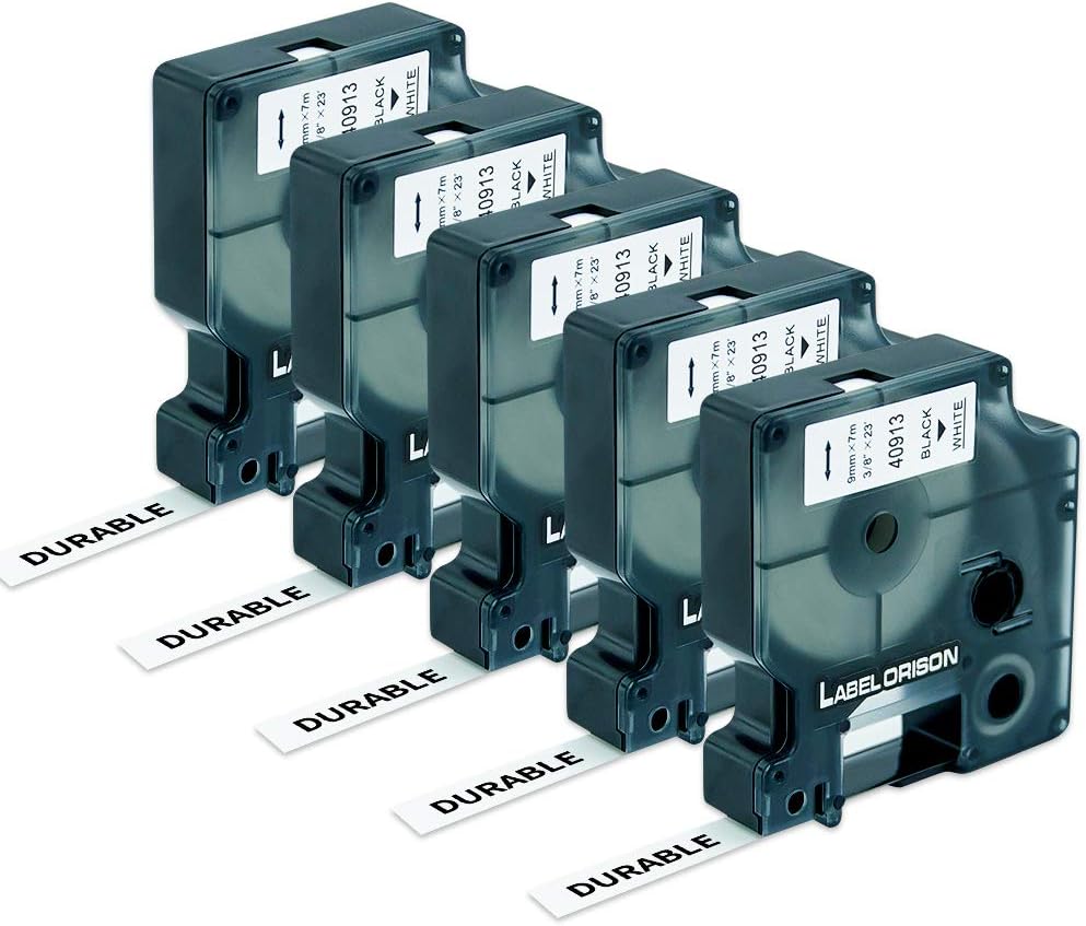 Label Orison Compatible Label Tapes Replacement for S0720680 40913 9mm x 7m Black on White for Dymo LabelPoint 100 300 LabelWriter 450 Duo LabelManager MobileLabeler 160 210D 280 360D 420P PnP