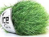 Grass Green Eyelash Yarn 50 Gram Ice 22787