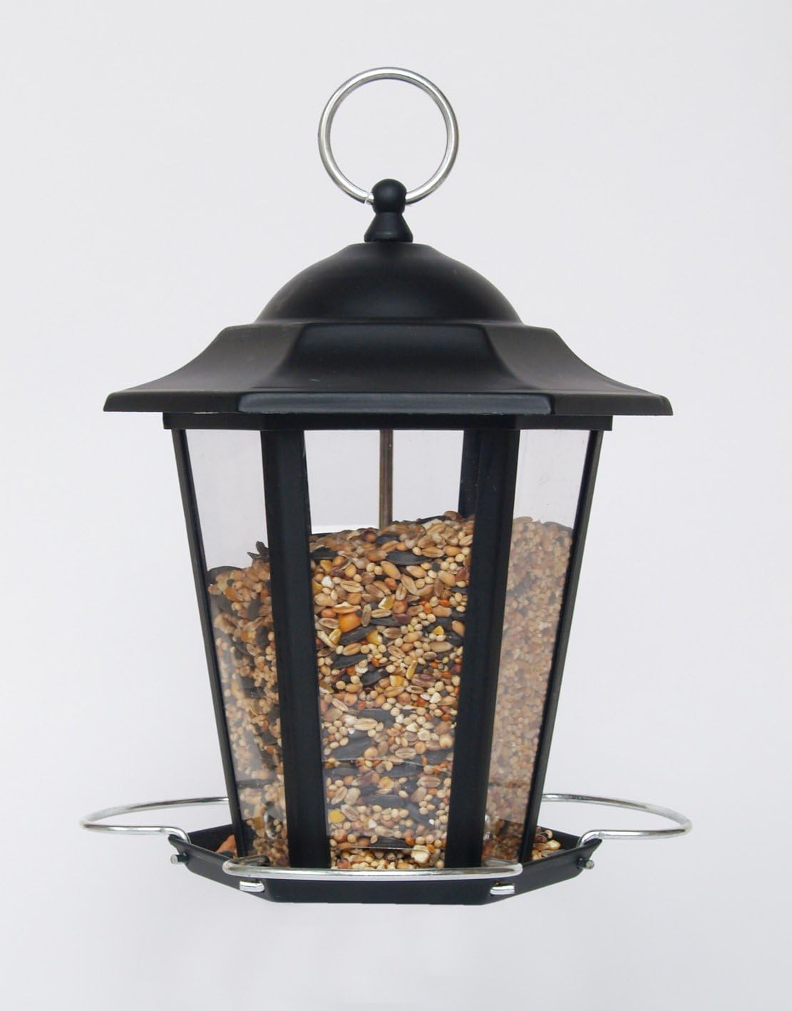 Supa Black Metal Carriage Lantern Seed Feeder Amazon Co Uk Pet