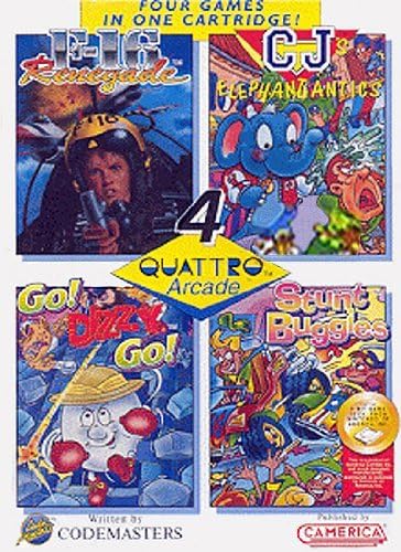 Quattro Arcade (F-16 Renegade / C.J.'s Elephant Antics / Go! Dizzy Go! / Stunt Buggies)