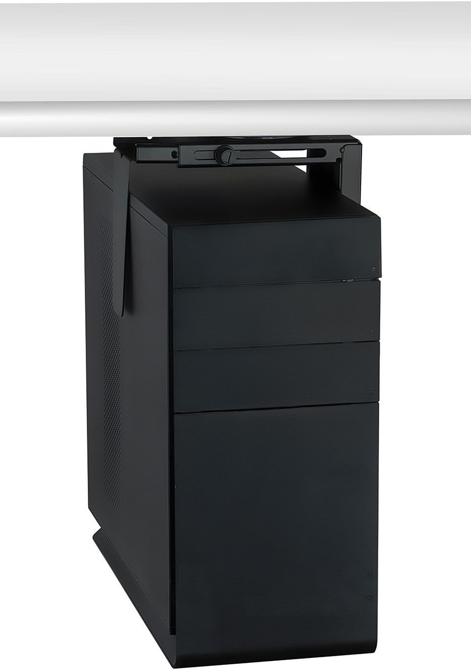 CPU Under Desk Mount Bracket - Computer Tower Wall and Under Counter Holder, 360 Degree Swivel Adjustable Height and Width Wall-Mountable : Office Products