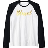 Blessed Gold T-Shirt Raglan Baseball Tee