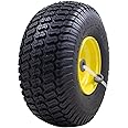 MARASTAR 21426 15x6.00-6 Tire and Wheel Assembly, Replacement Riding Lawn Mower Front Tire Compatible with 100 and 300 Series John Deere Riding Mowers