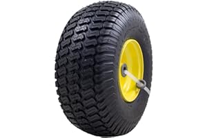 MARASTAR 21426 15x6.00-6 Tire and Wheel Assembly, Replacement Riding Lawn Mower Front Tire Compatible with 100 and 300 Series John Deere Riding Mowers
