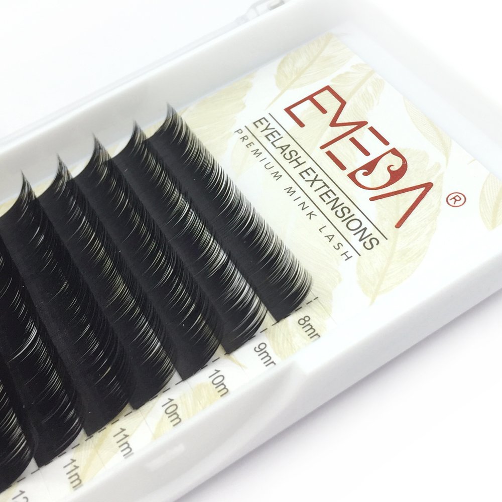 EMEDA False eyelash Extensions 0.07mm J curl mix extensions 3D Individual eyelashes 8-15mm Faux Mink Lash Extensions for Salon Use (J-0.07-mix)