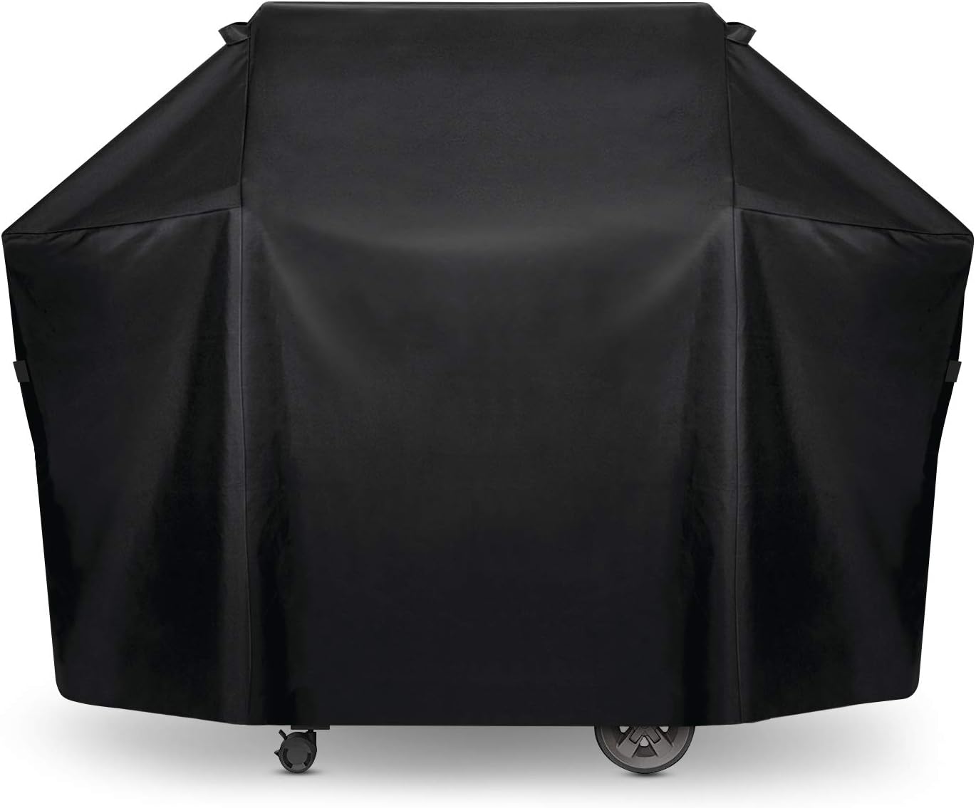 SunPatio 7106 Grill Cover, Outdoor Waterproof Barbecue Cover for Weber Spirit 220 and 300 Series Grills, Heavy Duty FadeStop Gas BBQ Cover, Compared to Weber 7106, 52" W x 26" D x 43" H, Black