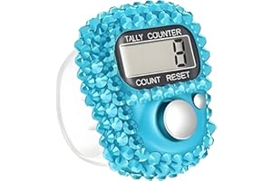 Digital Finger Tally Counter with Resettable Lap Tracking - Portable Electronic Clicker for Golf, Knitting, Goods Counting | 