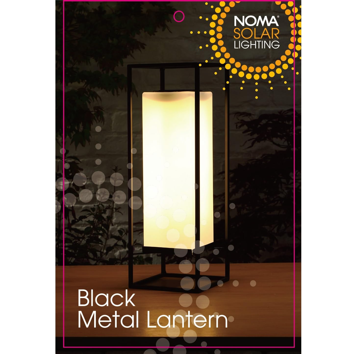 Noma Solar Metal Frame Lamp (Pack of 1)