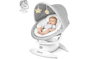 Zoicay 3-in-1 Baby Swing for Infants to Toddler with Motion Detection, Portable Baby Swing & Removable Swing Seat, BT Enabled