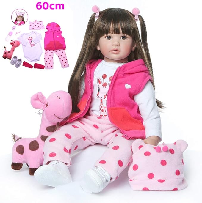 Rebirth Doll, Baby Dolls Reborn Dolls 55cm Blue Eyes Full Body Silicone