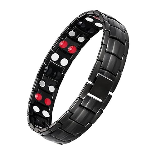 Jeracol Titan Stahl Magnetische Armband für Männer Doppel Starke Gesundheit Magnet Armband Schmerzlinderung bei Arthritis mit