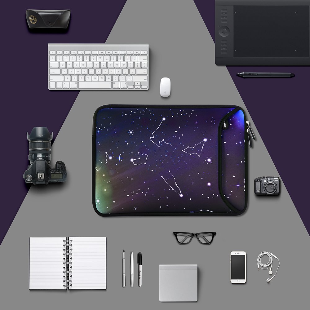 Sancyacc Laptop Sleeve, Water-Resistant Sleeve Bag Cover 13-13.3 Inch, Neoprene Laptop Bag Case, Full Protective Carrying Notebook Pocket for MacBook Air/Pro (Star)