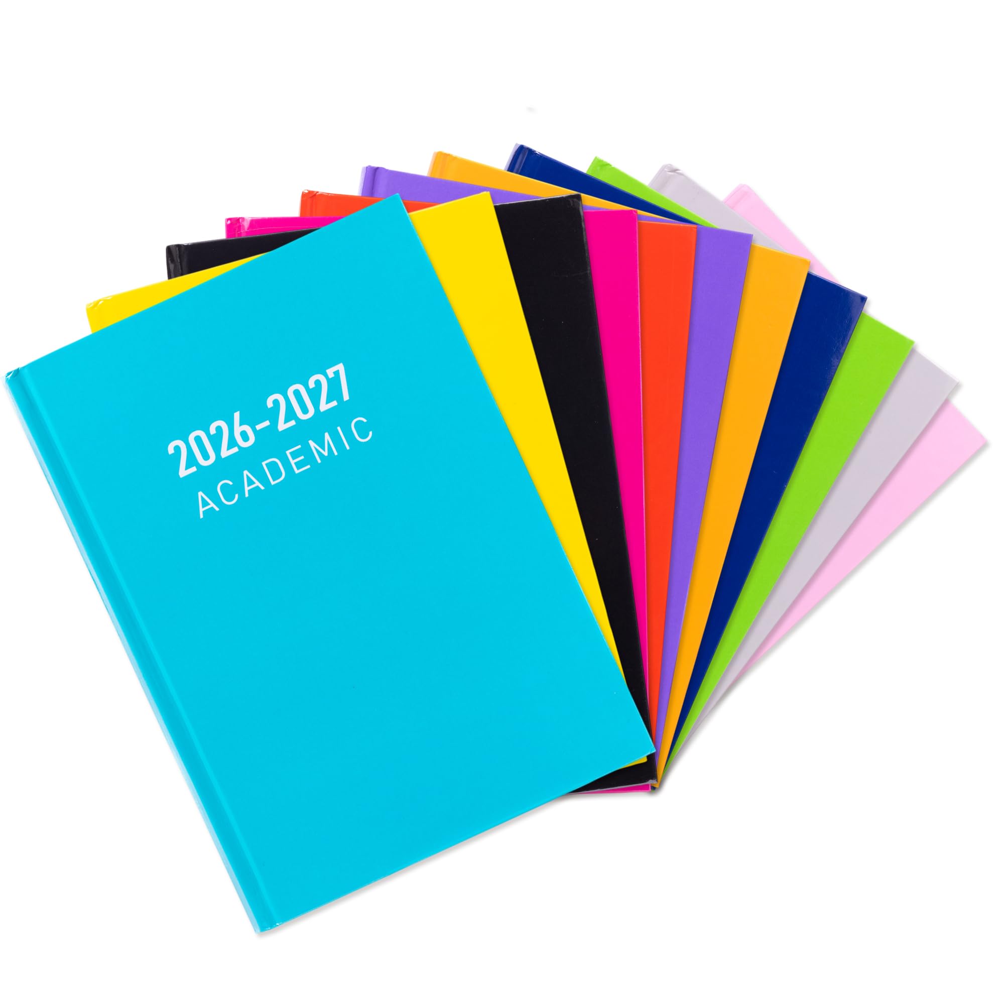 2026 2027 Academic Diary A5 Week to View - Mid Year Student Planner August 2026 to July 2027 - Hardback School College Organiser with Ribbon Bookmark (Turqu)