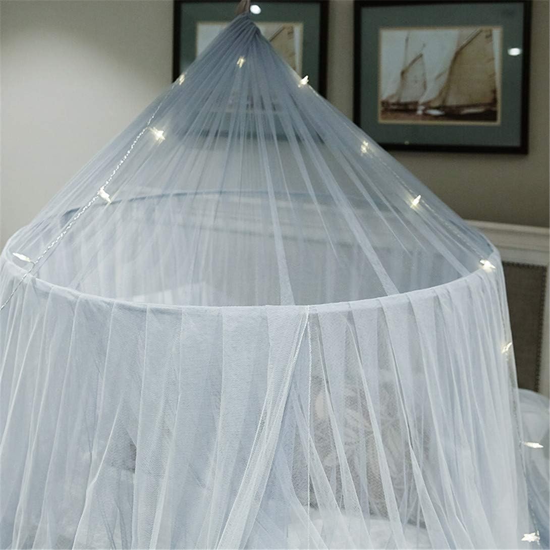 Lotus Karen Contrast Color Bed Curtain – Double Layer Polyester Sheer Mesh Dome Bed Canopy – Round Hoop Princess Mosquito Net for Twin Full Queen King Size Bed: Home & Kitchen