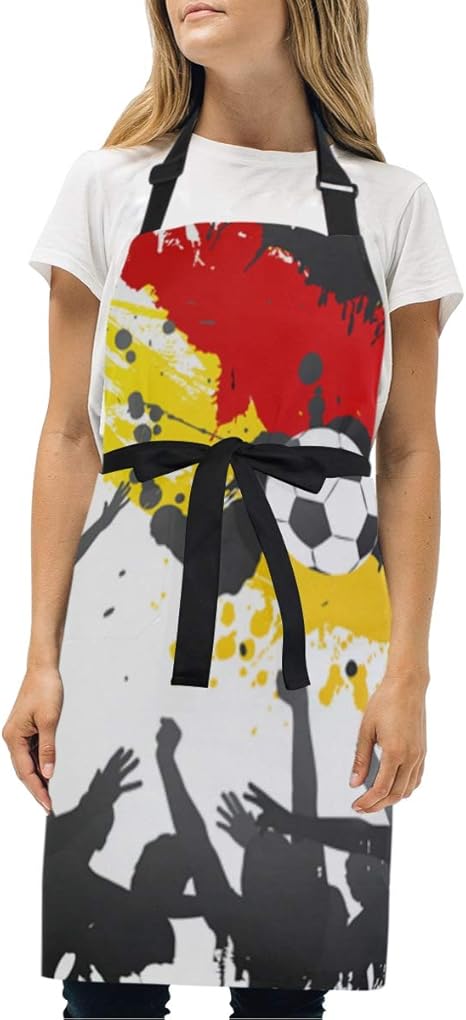 Amazon Patinisaエプロン ベクトルワールドカップドイツ ファッションエプロン首掛け 身長に応じて長さ調節可能 男性と女性の大人のスモックシェフ作業服パーソナライズされたカスタマイズさまざまな色のスタイル エプロン オンライン通販